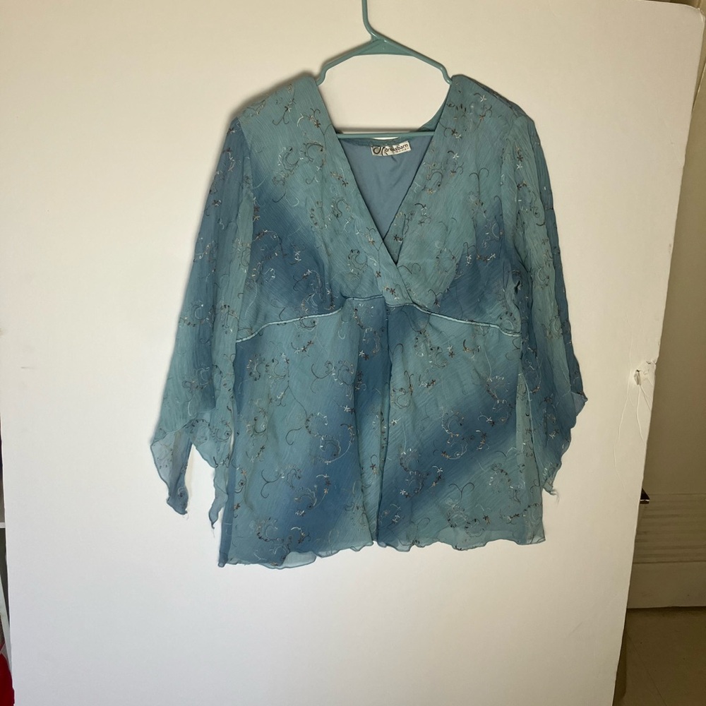 Fairy Elegant Blue Women's Top Dressbarn